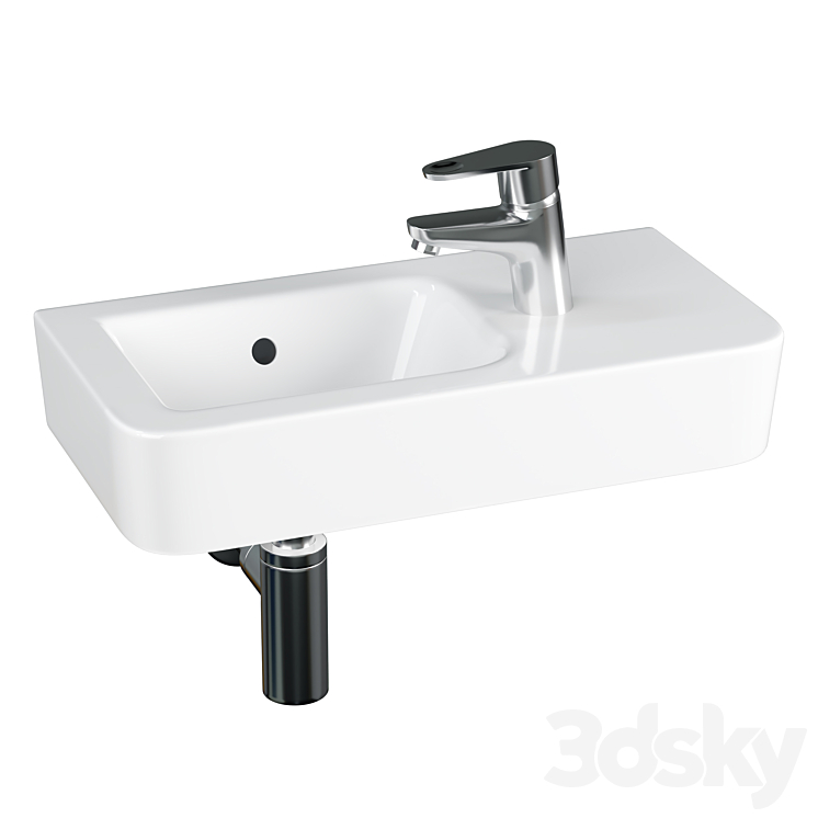 Sink Geberit (Keramag) Renova Nr1 276250000 white 3DS Max - thumbnail 1