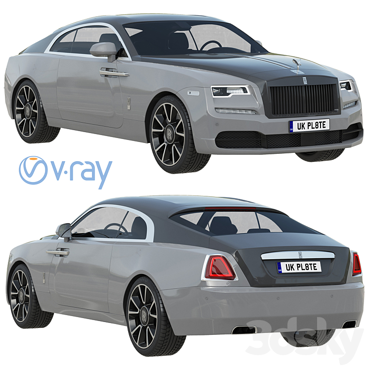 Rolls-Royce Wraith 3DS Max - thumbnail 1