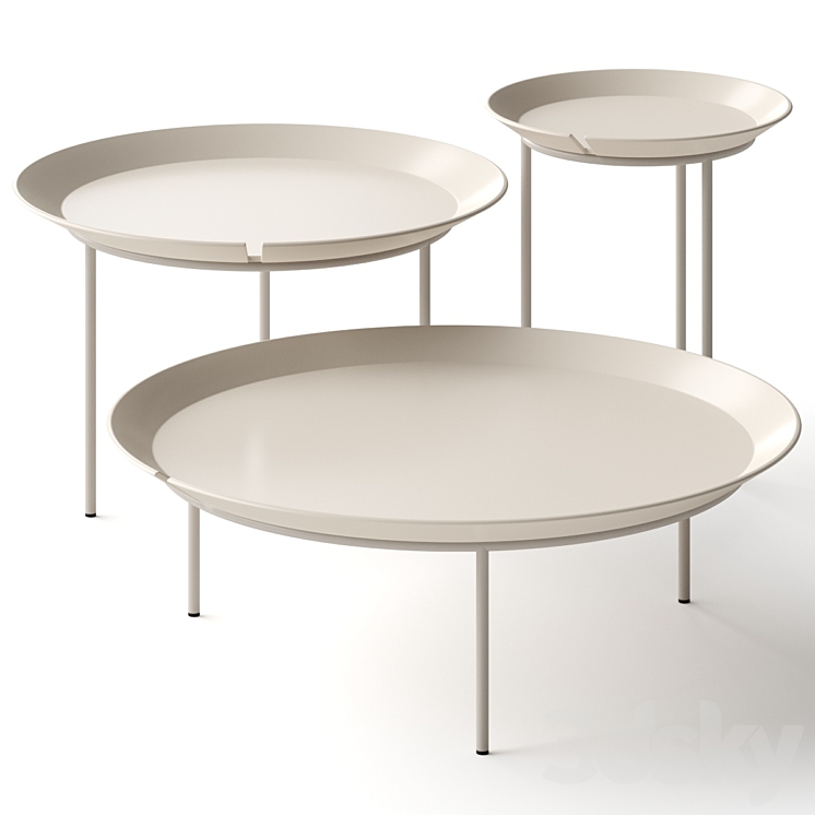 Gervasoni Brise Coffee Tables 3DS Max Model - thumbnail 1