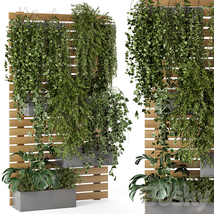 Outdoor Plants Pallet vertical planter Pots – Set 686 3DS Max - thumbnail 1