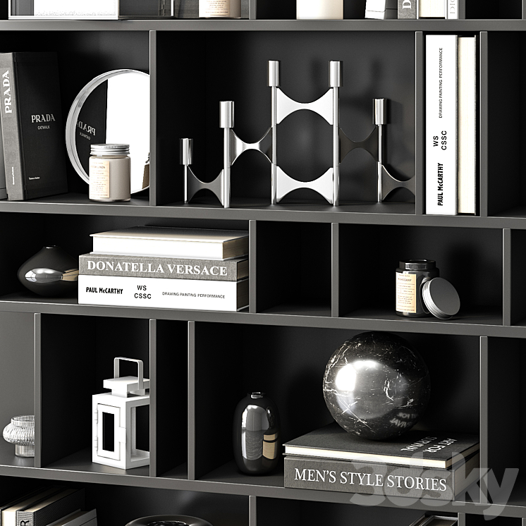Rack COMO (black) by BoConcept 3D Model