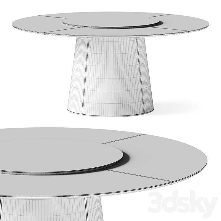 Laskasas Marilyn Dining Table 3DS Max Model - thumbnail 2