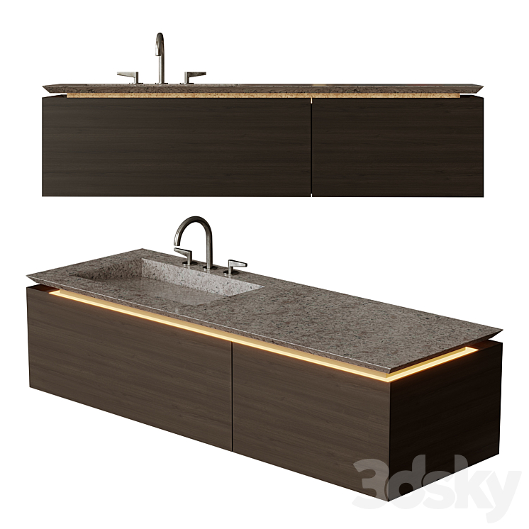 bathroom cabinet with sink Evoline Totem 3D Model