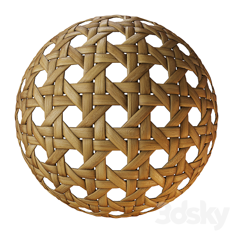 Rattan canvas 3D Model Free