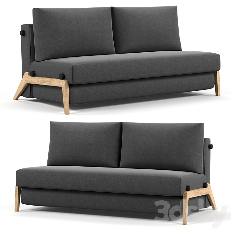 Innovation Living ILB 500 160 Sofa Bed Lacquered Oak 3DS Max - thumbnail 1