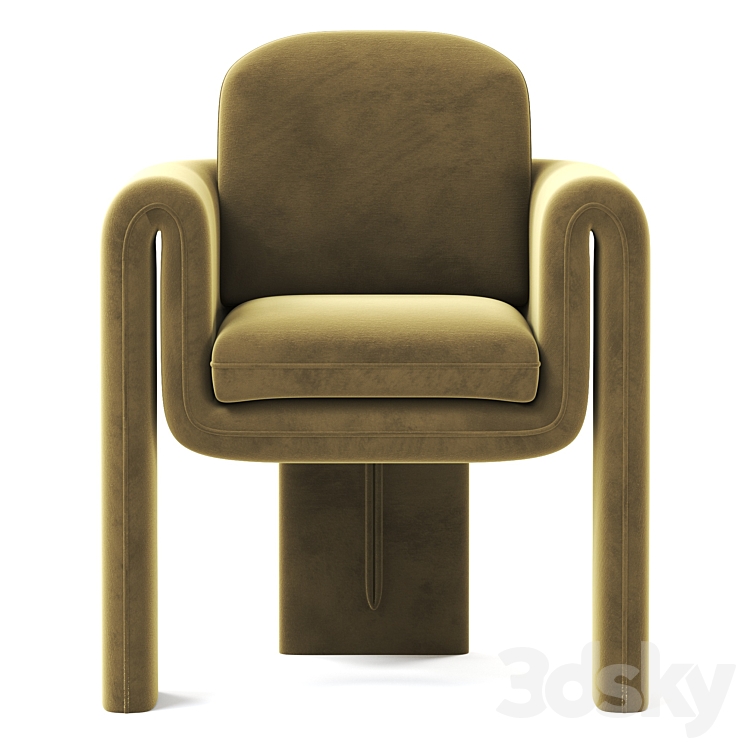 Floria Velvet Chair 3DS Max - thumbnail 2
