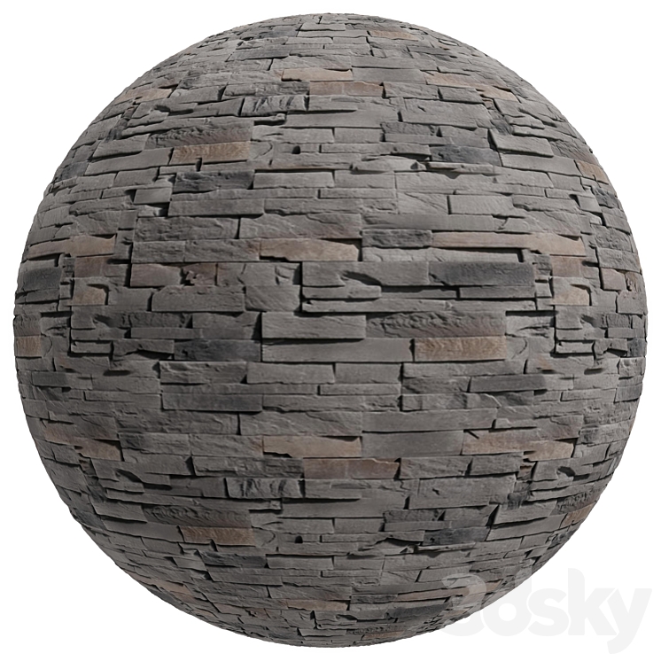 FB370 stone Facade coverings MURIA | 3MAT | PBR | Seamless 3DS Max - thumbnail 2