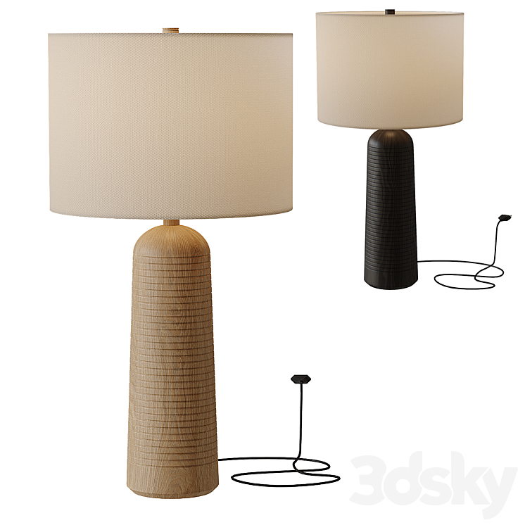 Frankfort Wood Table Lamp 3DS Max - thumbnail 1