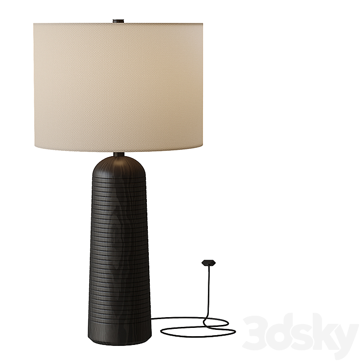 Frankfort Wood Table Lamp 3DS Max - thumbnail 2