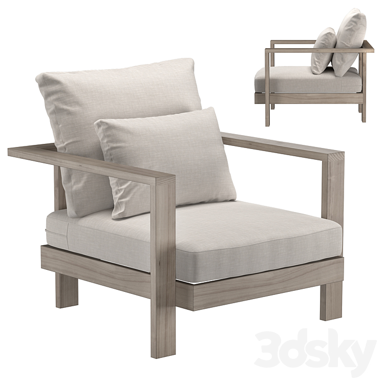 PURE ARMCHAIR 3DS Max Model - thumbnail 1