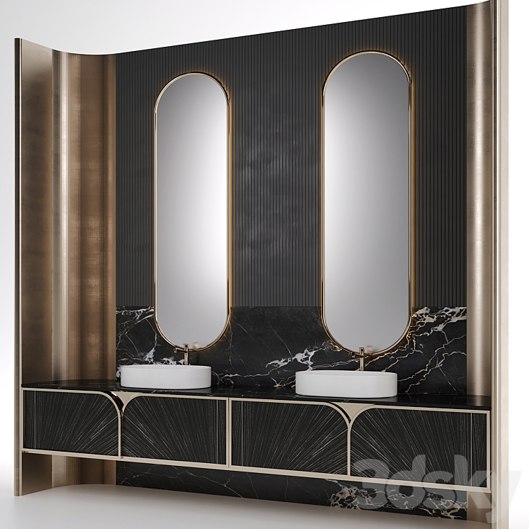 Luxury Bathroom_Set_1 3D Model