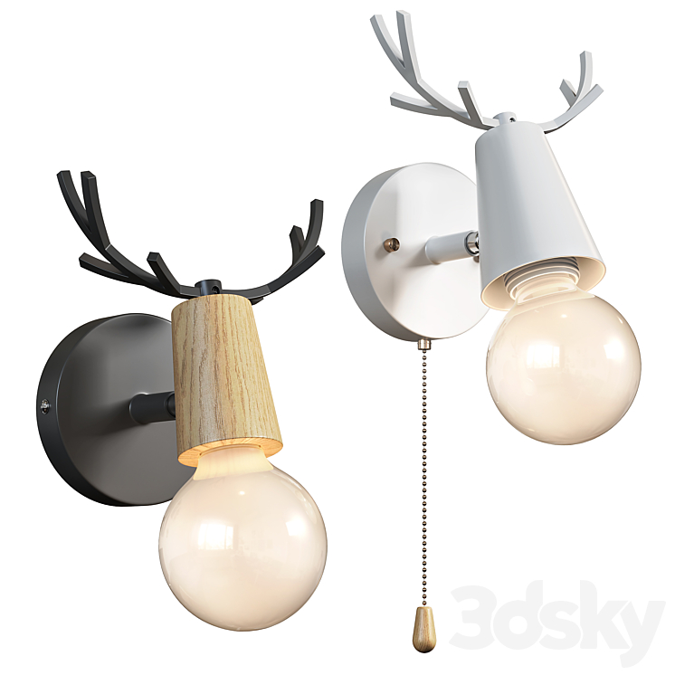 Lampatron DEER wall lamps 3D Model