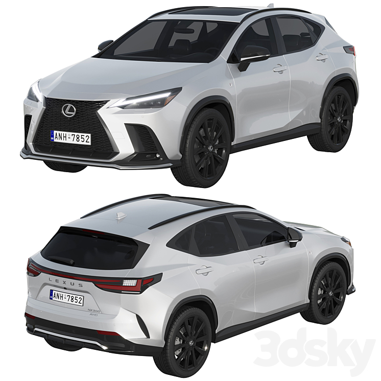 Lexus NX300 F-Sport 2022 3D Model