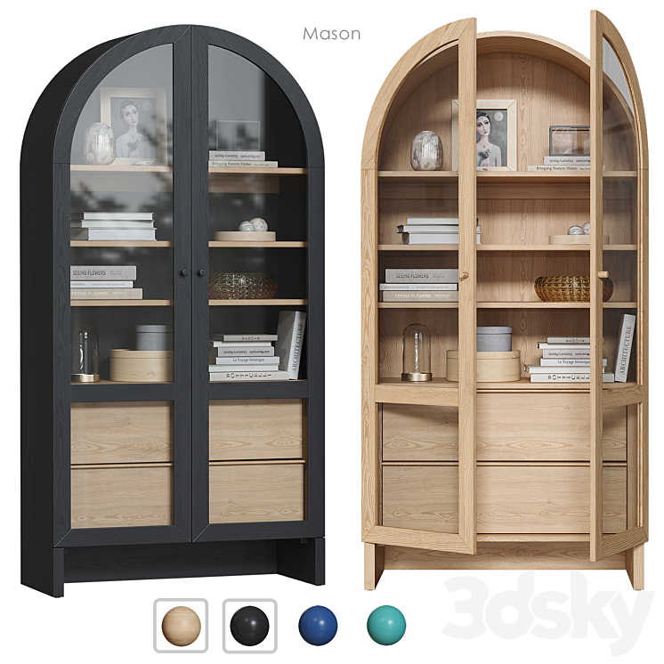 Mason Storage Cabinet Urban Outfitters 3DS Max - thumbnail 2