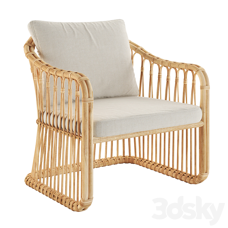 ELISA armchair By SNOC 3DS Max - thumbnail 1