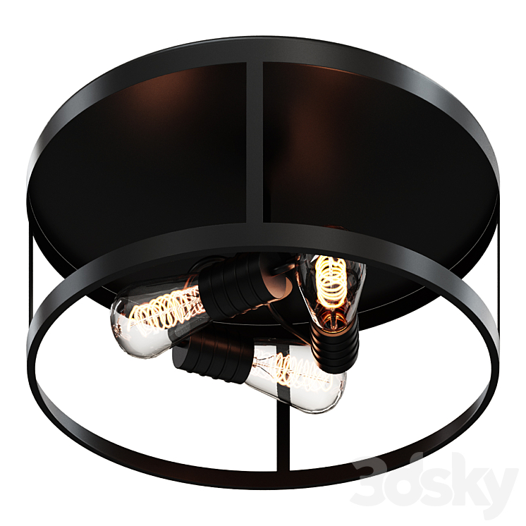 Chandelier VINTAGE MIX CAGE CEILING LIGHT – 3 LIGHT SKU FM17029 BZ lamp 3D Model