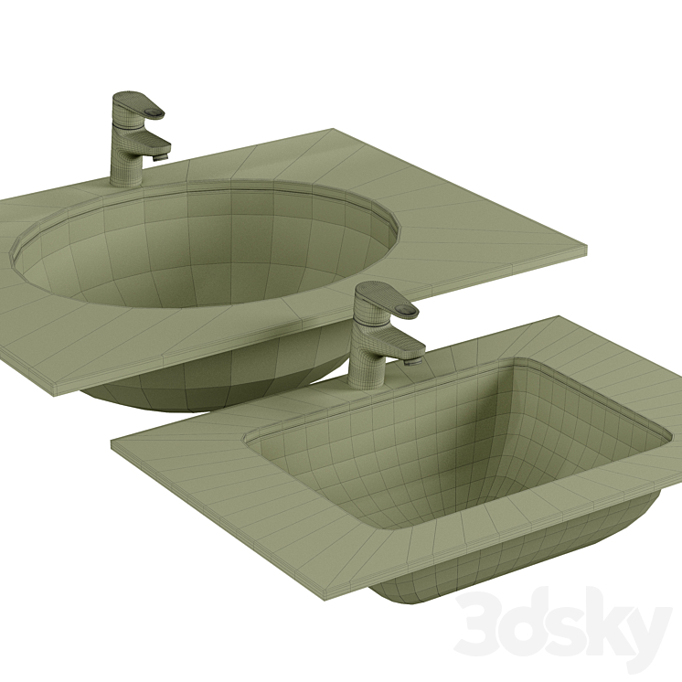 Washbasin set 1 3D Model