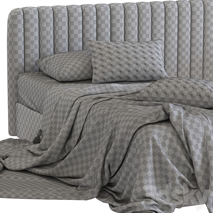 Modern style bed 247 Bed 3D model