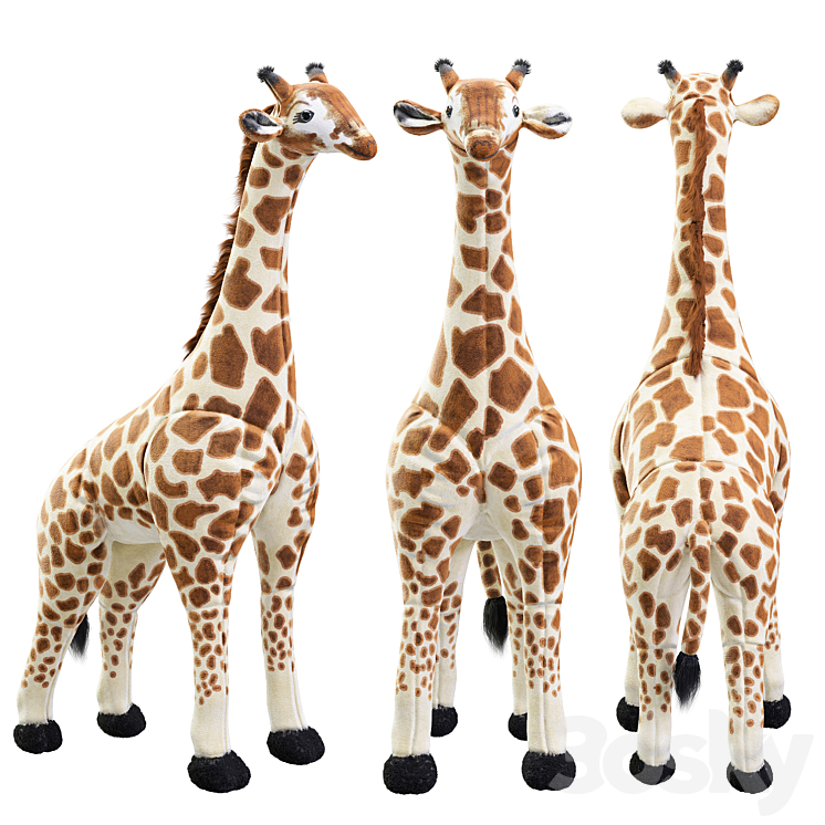 Pottery Barn plush liama Labradoodle Giraffe 3DS Max Model - thumbnail 2