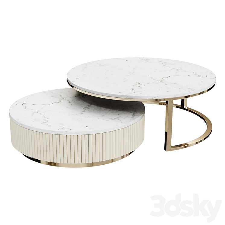 Coffee table 90*90*40 cm coffee table 3DS Max Model - thumbnail 1