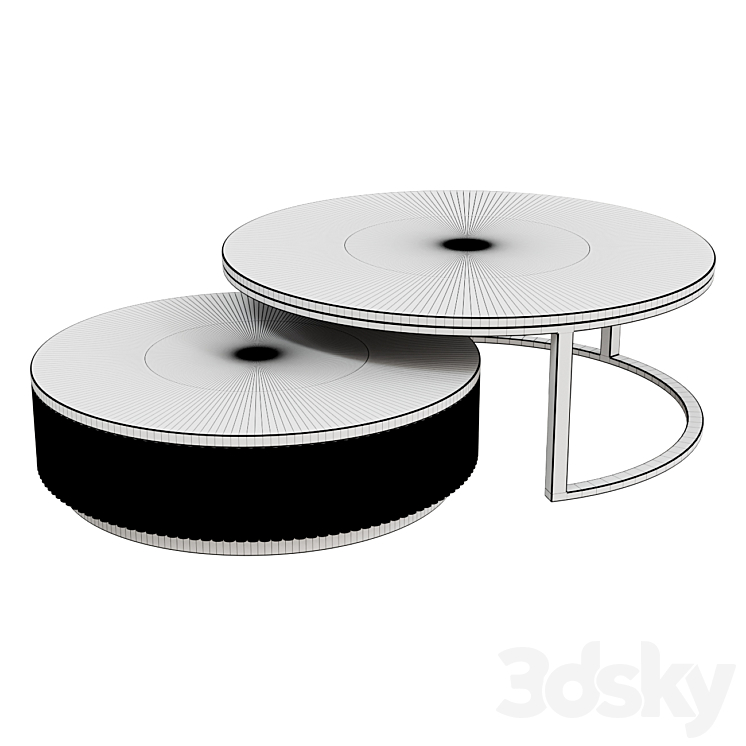 Coffee table 90*90*40 cm coffee table 3DS Max - thumbnail 2