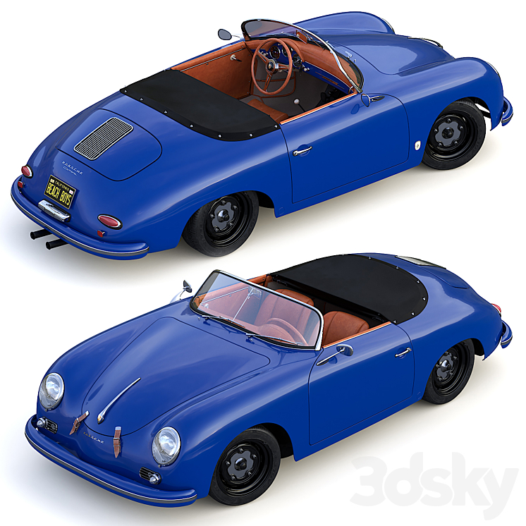 Porsche 356 A Speedster 1956 3D Model