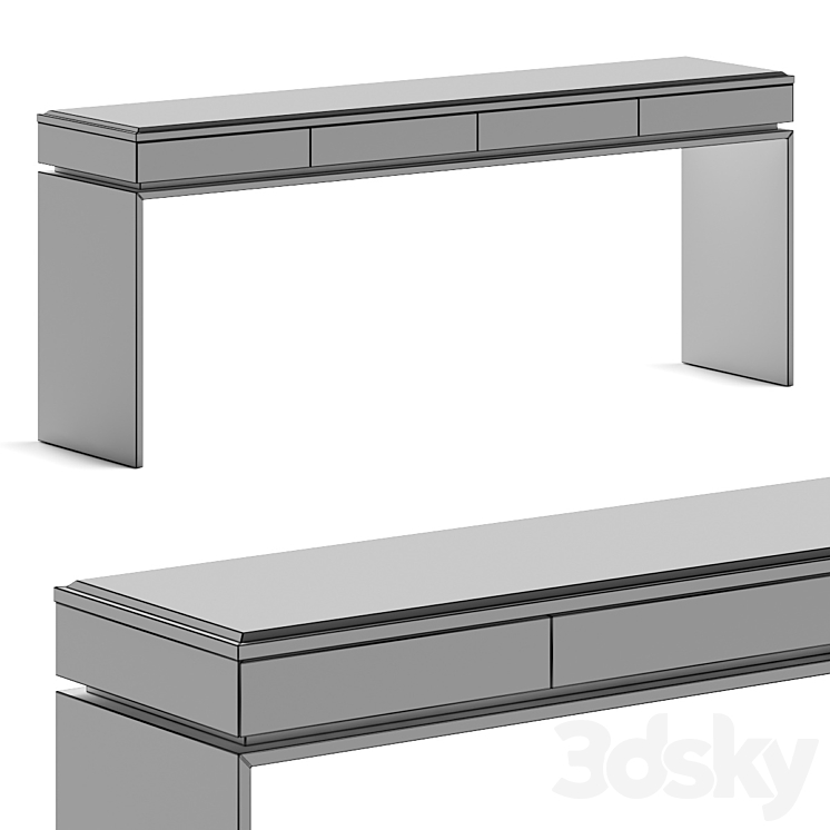 Malerba Black & More Console Table 3D Model