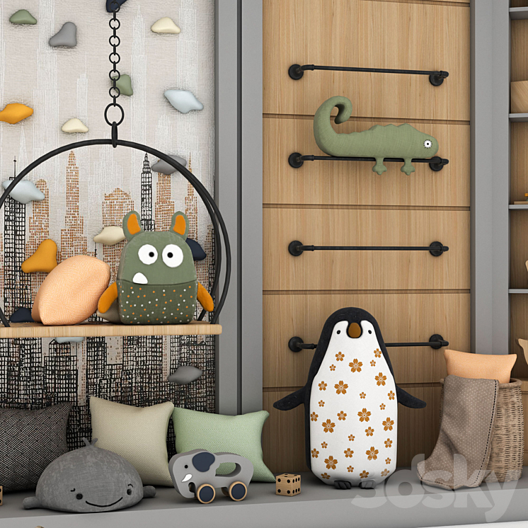 toys and furniture set 3DS Max Model - thumbnail 2