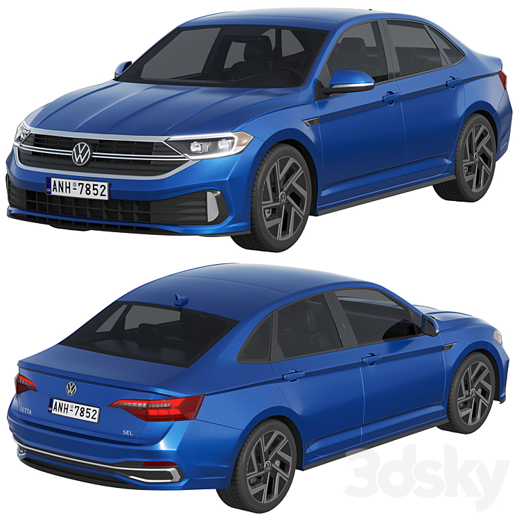 Volkswagen Jetta 2022 3D Model Free