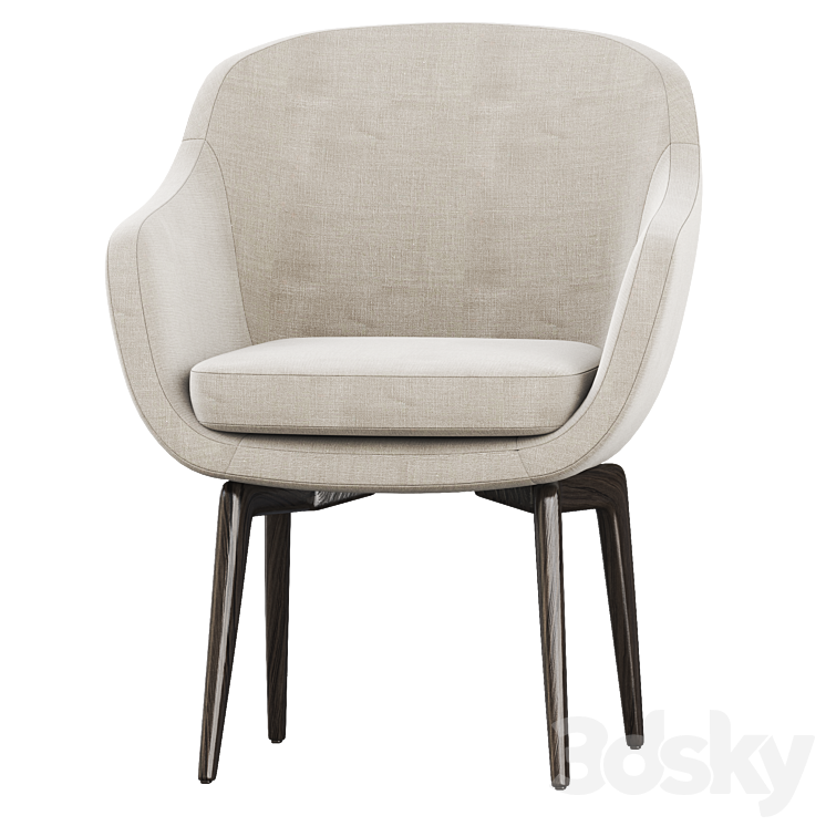 BELT Fabric chair By Minotti Chair 3D model