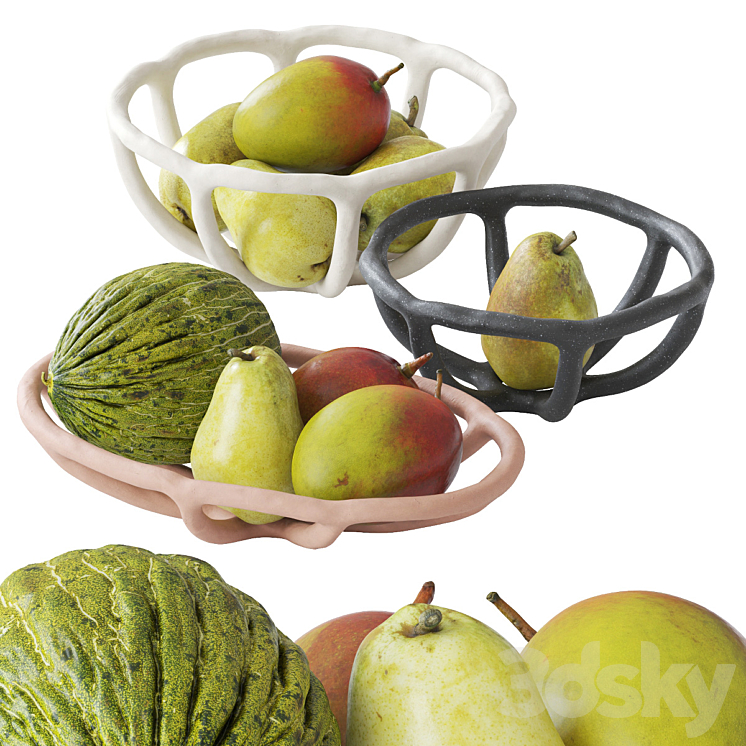 Fruit bowls 3D Model
