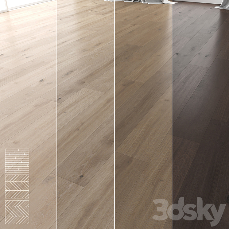 Wood Floor Set 21 3D Model