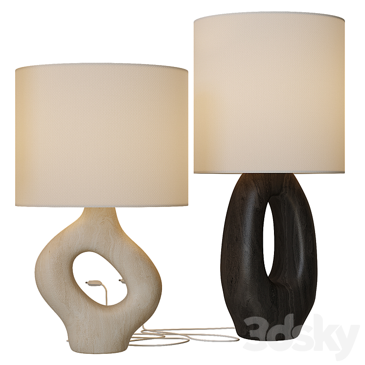 Chamber Ceramic Table Lamp 3D Model Free