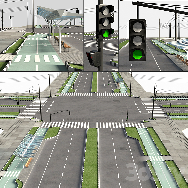 green street 3D Model