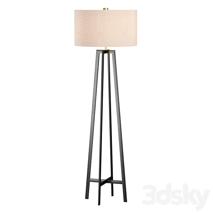 Castillo Black Floor Lamp 3D Model