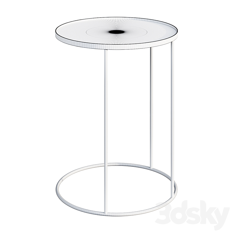 Coffee table ROUND TRAY ETHNICRAFT BIJZETTAFEL coffee table 3D Model