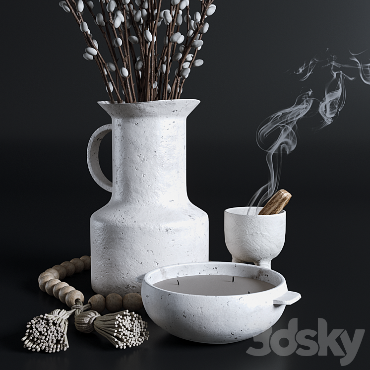 Decorative set with Willow Branches 3DS Max - thumbnail 2