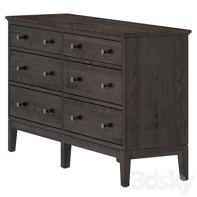 IKEA IDANAS 6drawer dresser Sideboard & Chest of drawer 3D model