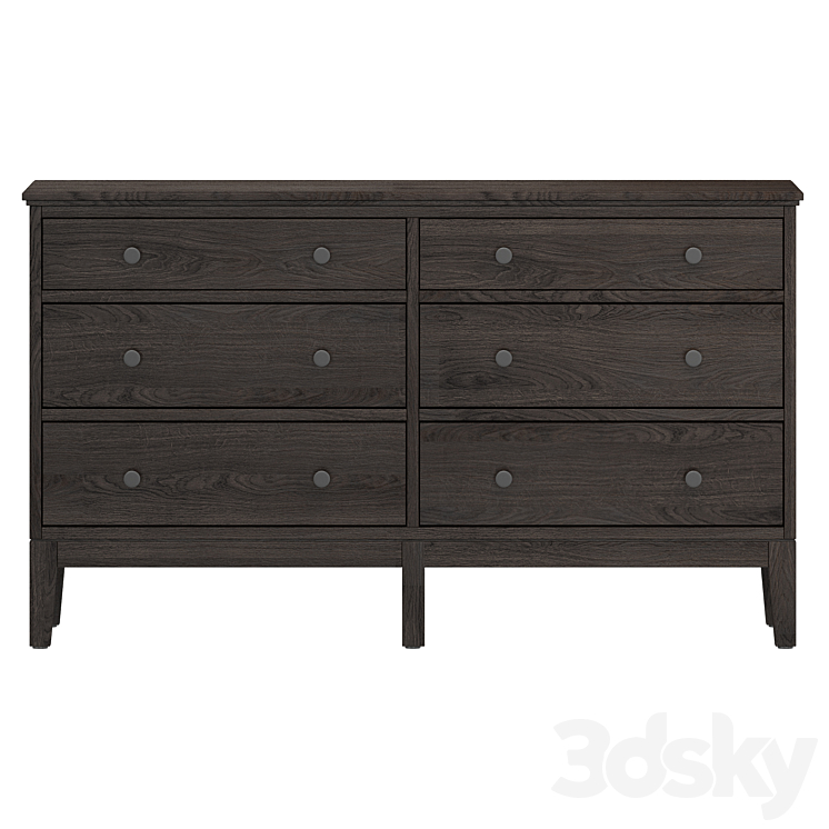 IKEA IDANAS 6drawer dresser Sideboard & Chest of drawer 3D model
