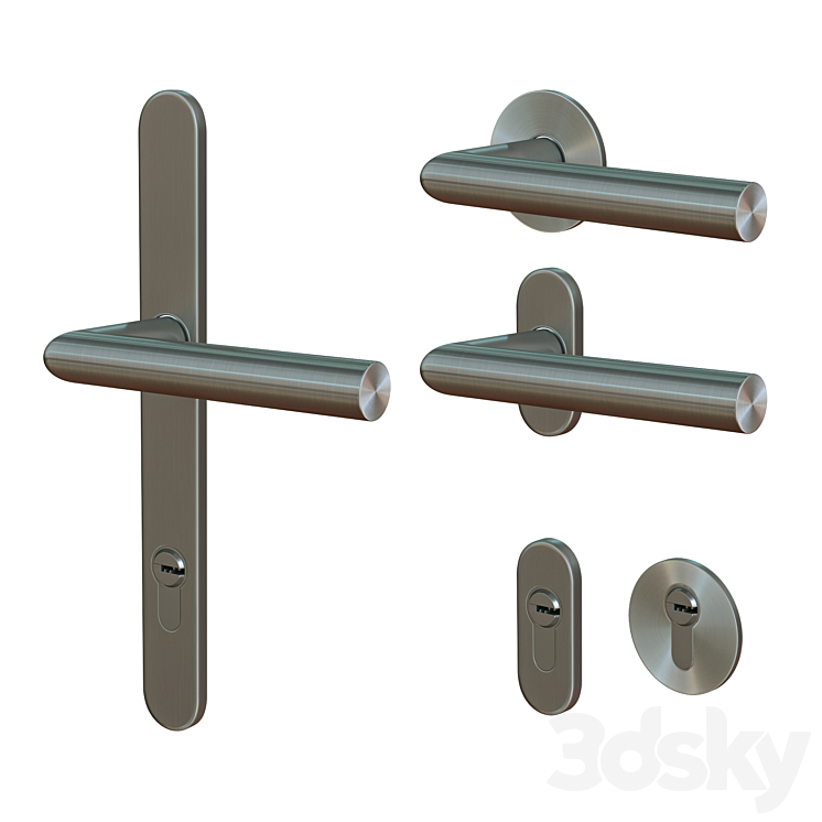 Door handles 3DS Max Model - thumbnail 2
