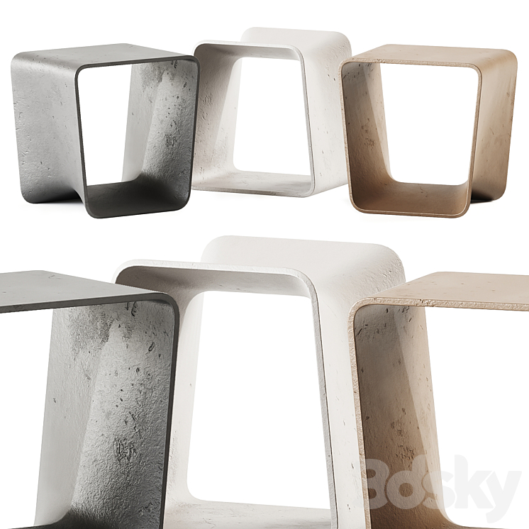 Ecal Side Table by Swisspearl Italia 3DS Max - thumbnail 1