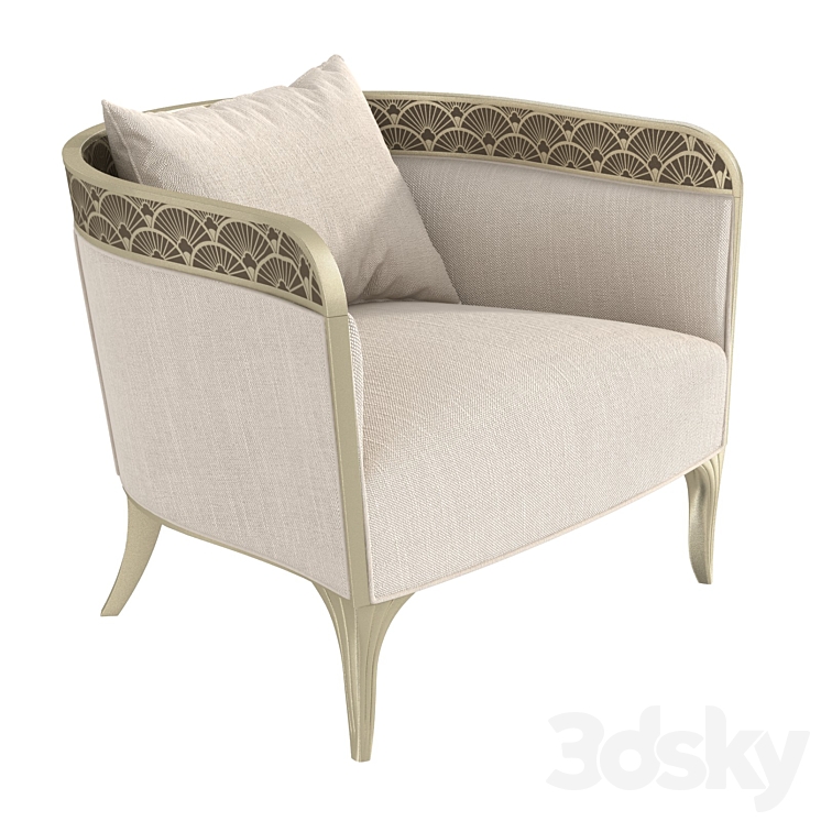 Caracole Lilian Accent Chair 3DS Max Model - thumbnail 1