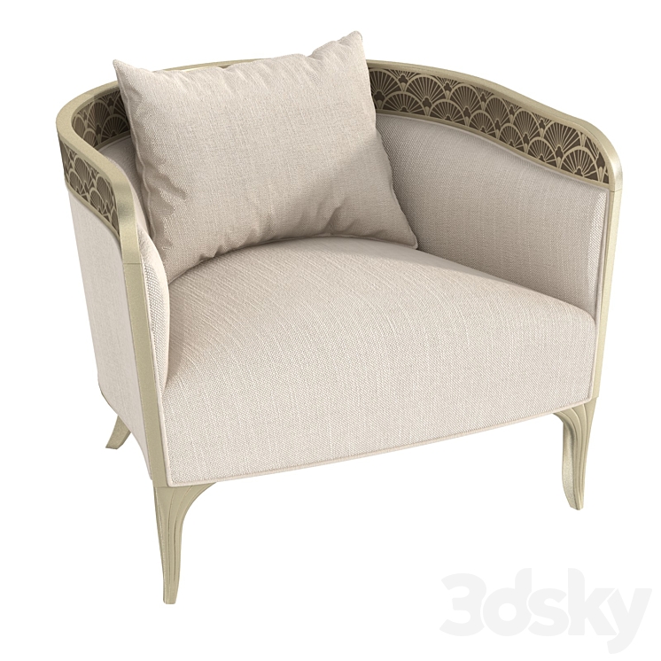 Caracole Lilian Accent Chair 3DS Max Model - thumbnail 2