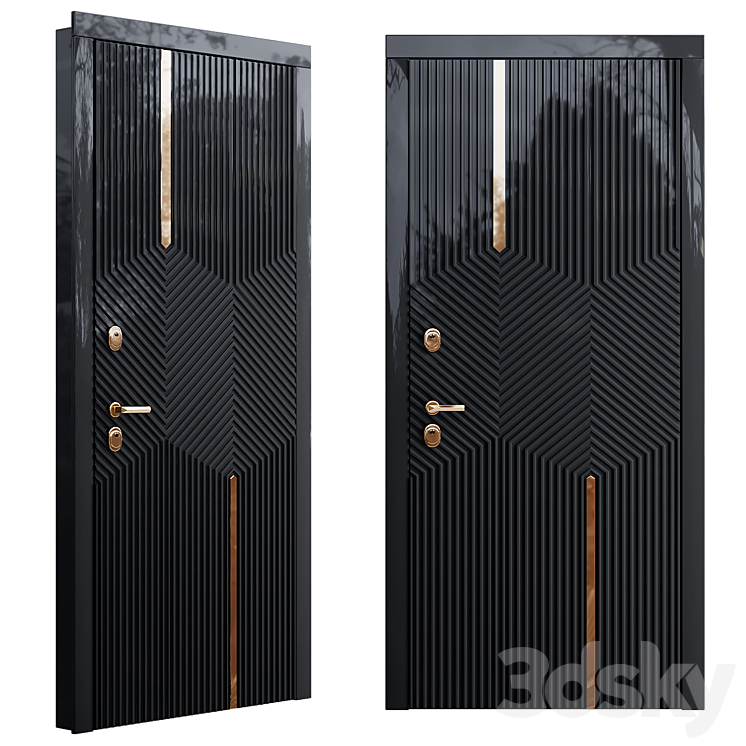 Art deco black front door Free Download