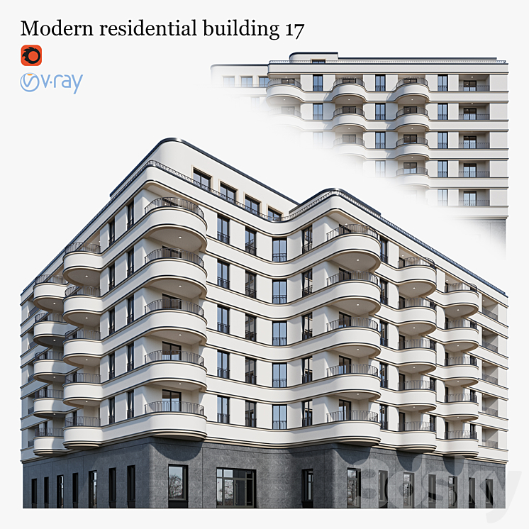 residential building 17 3D Model