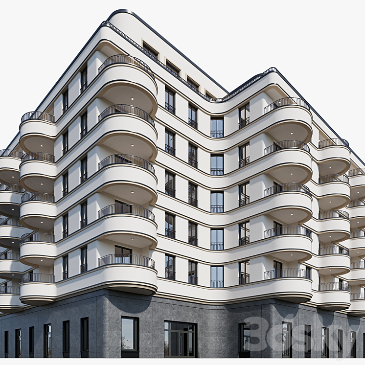 residential building 17 3DS Max - thumbnail 2