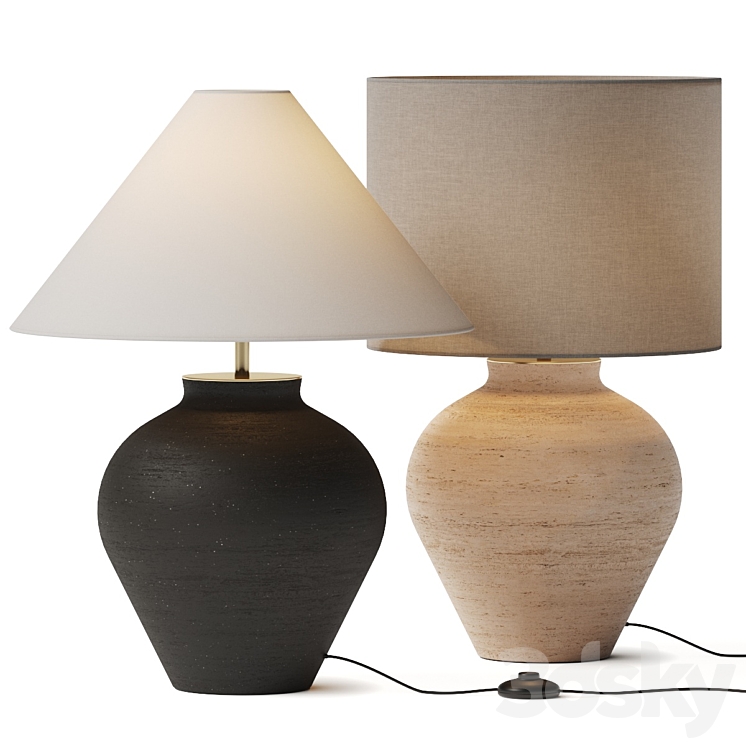 Crate and Barrel Corfu Cream Table Lamp 3DS Max - thumbnail 1