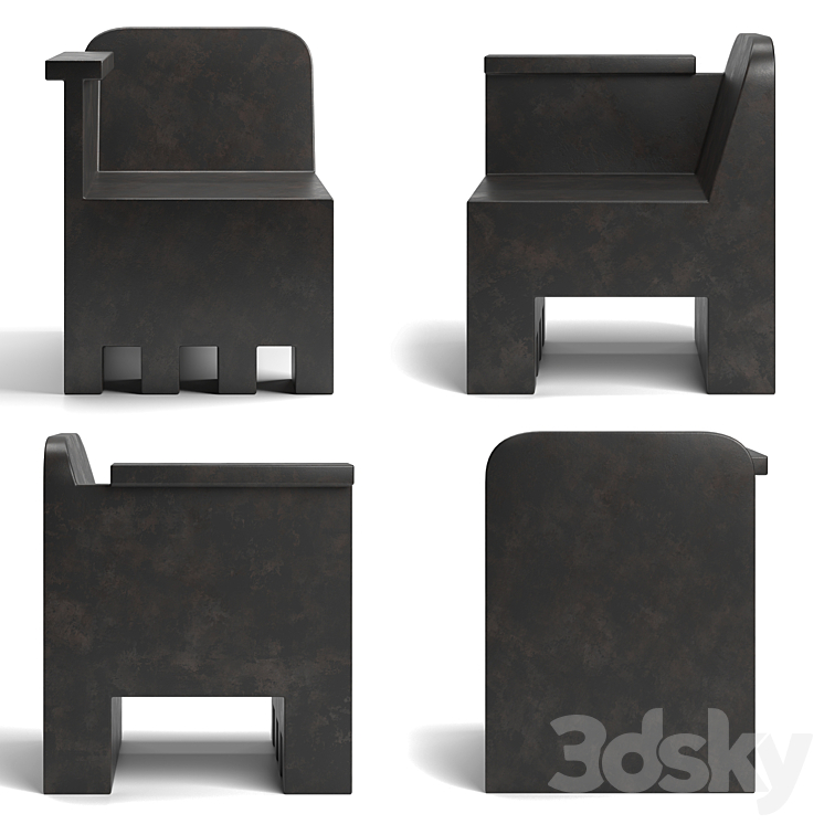 Kamodo Chair – Coffee 3DS Max - thumbnail 2
