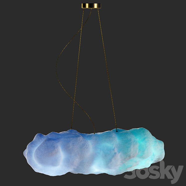Сhildren’s lamp cloud 3DS Max Model - thumbnail 2