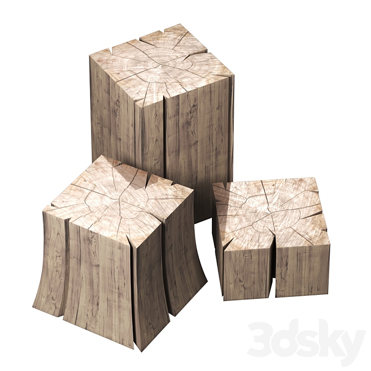 Stump tables 3DS Max Model - thumbnail 2